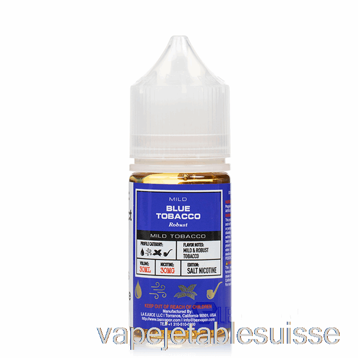 Vape Suisse Tabac Bleu - Série Sel Bsx - 30ml 50mg